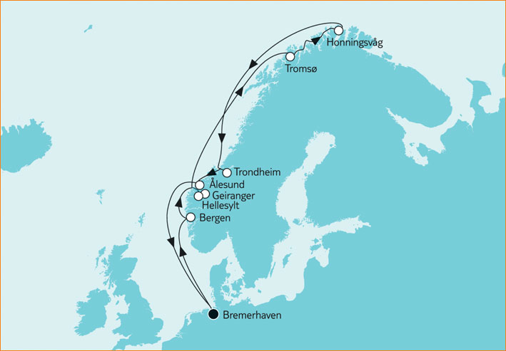 Reiseanfrage Tui Cruises Mein Schiff 4 Norwegen Nordkap